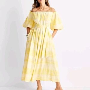 Future Collective yellow Maxi off shoulder dress